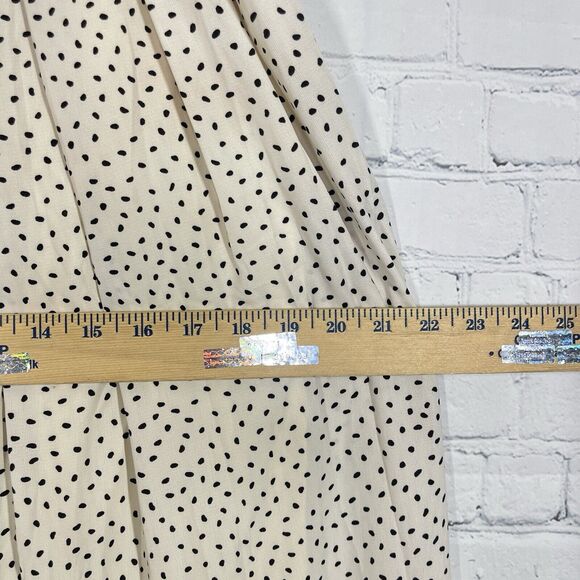 Lulus Jumpsuit Women Medium Ivory Polka Dot Wide Leg Loose Sweetheart Romantic - Picture 9 of 13